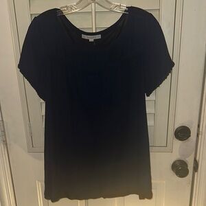 LOFT Elegant Navy Short Sleeve Tee